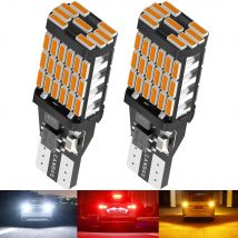 2szt T15 4014 45chips W16W LED Backup Light Reserve Lamp Canbus Bulbs NO Error High Power LED Canbus W16W red amber Yellow