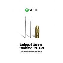 ​​2UUL Mobile Phone Stripped Screw Removal Drill Set Tungsten Steel Anti-Wear Micro Drill Bits Broken Screw Extractor Tool​