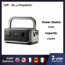 ALLPOWERS VOLIX P300 Przenośna Stacja Zasilania 256Wh Bateria LiFePO4 300W (Maksymalnie 600W) Wyjście AC do Użytku na Kempingu, Podróży i w Domu