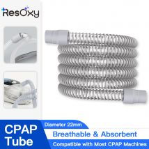 RESOXY CPAP/BIPAP-Schlauch, Allzweck-Atemschlauch, Länge 180 cm, Farbe Grau, Zubehör für Atemmaschinen