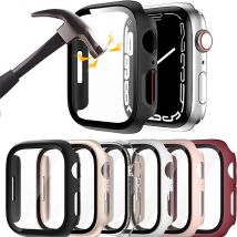 Vetro + copertura per custodia Apple Watch 9 8 7 6 SE 5 iWatch Accessorie protezione schermo Apple watch serie 44mm 40mm 41mm 45mm 42mm 38mm