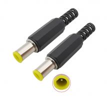 2Pcs Kunststoff 6,5x4,4mm DC Strom Stecker Stecker mit 1,3mm Pin 6.5*4,4mm DC Stecker Ladegerät DIY Reparatur Jack Audio Adapter