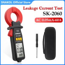 SK-2060 Pinza amperometrica digitale AC 0,05mA-60A Tester di corrente di dispersione professionale ad alta precisione Pinze Amperometro Strumenti per elettrodomestici