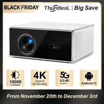 Proiettore ThundeaL 2K 4K Full HD 1080P TDA7W 2G 32G Android 13 WiFi 6 Home Theater Proiettore a fascio TDA7 per video riunioni all'aperto