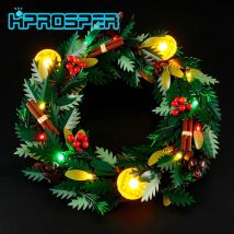HPROSPER 5 V LED-Licht (kein Modell) für LEGO 10340 Icons Weihnachtskranz. Beleuchtet Ihre Bausteine mit Batteriekasten