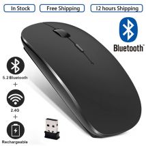 Bezprzewodowa mysz z akumulatorem mysz Bluetooth komputerowa ergonomiczna Mini mysz Usb 2.4Ghz cicha mysz optyczna Macbook do laptopa Pc