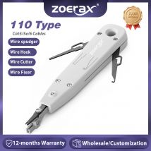 ZoeRax Punch Down Tool 110 Wire Cutter Knife Telecom Pliers For Rj45 Keystone Jack Network Cable Telephone Module Patch Panel