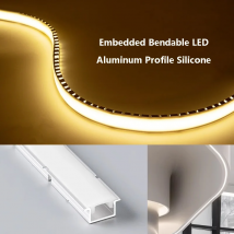 Eingebetteter, biegsamer LED-Aluminiumprofil, Silikon, diffuser Kanal, flexible, gebogene Decke, Wanddekoration, rahmenlose Hartstreifenleuchte