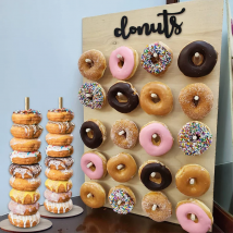 Hochzeit Dekoration Holz Donut Ständer Wand Dessert Donut Tisch Halter Hochzeit Mariage Liefert Kind Geburtstag Party Baby Dusche