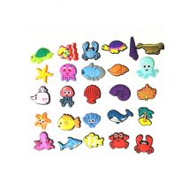 1Pcs Sea Animals Turtle Conch Crab Cute Fish PVC Shoe Charms Accessories Children Shoe Buckle Decorations Backpack Ormaments