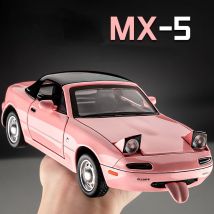 1:24 MX-5 Miniatur-Legierung Metalldruckguss-Spielzeugautomodell Sound & Light Türen zu öffnende Sammlung Geschenk für Jungen C375