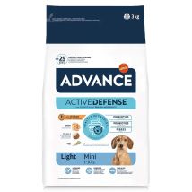 Pienso Advance Light Mini, 1,5, 3kg, Comida para Perros Pequeños en Dieta o con Problemas de Sobrepeso