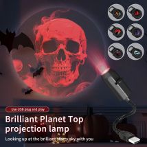 Halloween Led Projektion Nachtlicht Kürbis Decke Wand Lampe USB Mond Projektor Weihnachten Atmosphäre Stimmung Licht Zimmer Dekor
