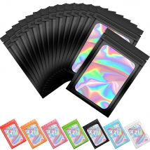 50 pezzi di spessore a prova di odore sacchetto in mylar olografico laser colore sacchetto di imballaggio in plastica sacchetto di immagazzinaggio di gioielli sacchetto di immagazzinaggio al dettaglio