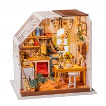 Robotime fai da te in legno miniatura casa delle bambole Janson cucina 1:24 casa delle bambole fatta a mano modello costruzione kit giocattoli per bambini adulti