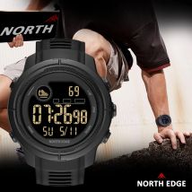 NORTH EDGE Mars5 Electronic Men Watch Multifunctional Luminous Chronograph Heart Rate Detection Swim Waterproof Watches for Man