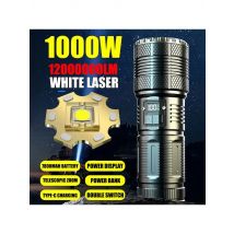 Portable Powerful 80W LED Flashlights 7800mah Built-in Battery Type-C Charging Tactical Torch Emergency Spotlights Camping Lamp