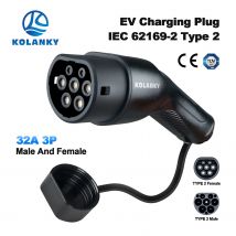 Kolanky EV Caricabatterie Spina 32A 3P Maschio Femmina 22KW IEC 62169-2 Per Veicolo Elettrico Stazione di Caricatore EV Portatile EVSE Sostituire
