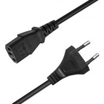 Cavo di alimentazione UE Cavo di alimentazione CA europeo Spina UE a 2 PIN a IEC 320 C13 Cavo di alimentazione 2X0,75 mm2 conduttore in rame