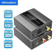 Convertitore audio da analogico a digitale PCM L/R Jack Aux da 3,5 mm Audio stereo a ottica Toslink SPDIF Adattatore coassiale da A a D audio