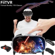 Gafas de realidad Virtual 3F VR, caja de cartón de Google, vídeo 3D, estéreo, micrófono, casco para juegos de teléfono de 4,7-6,4 pulgadas, GamePad opcional