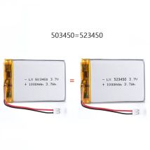 Lithium-Akku 503450/523450 3,7V 1000mAh Polymer für GPS, Smartphone, MP5, Walkie-Talkies, PS4, Smartwatch