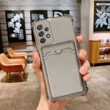 Kartentasche Brieftasche Klare Handyhülle für Samsung Galaxy A52 A52S A72 A13 A23 A33 A53 A73 A14 A24 A34 Silikon Soft Clear Cover Cases