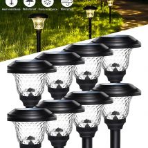 Solarleuchten für den Außenbereich, wasserdicht, für Dämmerung bis Morgendämmerung, solarbetriebene Weg- und Gartenleuchten, LED-Landschaftsbeleuchtung, dekorativ für Gehwege