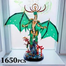 2026 auf lager 1650PCS ziegel MOC Bausteine Grün Wächter Drachen Junge Zusammengebautes Spielzeug Geburtstag Weihnachten Dekoration Geschenk