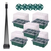 LED Wachsen Licht 6/12 löcher Samen Starter Trays Anlage Wachsen Box Sämling Tabletts Keimung Indoor Gartenarbeit Keimung werkzeug