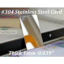 Dicke: 1 mm, doppelseitig, verspiegelte, leere Visitenkarten aus Edelstahl