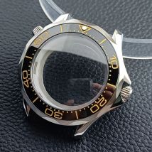 42 mm GMT-Gehäuse, Edelstahl-Saphirglas-Gehäuse, passend für NH34 NH35 NH36 NH70 Automatikwerk, wasserdichte transparente Rückseite