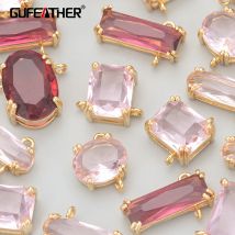 Gufeather mc90, schmuck zubehör, 18k vergoldet, nickel frei, kupfer, glas, handgemacht, schmuck machen, charme, diy anhänger, 6 teile/los