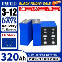 Grado A 3.2V 320AH Lifepo4 Batteria Ricaricabile Al Litio Ferro Fosfato FAI DA TE 12V 24V 48V per Barche Da Campeggio Golf Cart RV Carrello elevatore