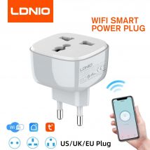 LDNIO Wifi Smart Plug Dispositivi Presa con timer Tuya APP Interruttore intelligente di controllo remoto Alexa UK US EU a adattatore universale
