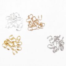 30–100 Stück 4,5 x 4 mm Drahtschutz, Drahtschutz, Wächter-Schutz, Schlaufen, U-Form, Zubehör, Verschlüsse, Verbinder für die Schmuckherstellung