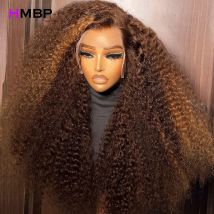 Highlight Echthaar Perücken Honig blond 13x6 HD Spitze Frontal Perücke Echthaar Jerry Curl P427 farbige HD transparente Echthaar Perücke