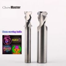 Cortador de grabado de silicona Flexible con rayas de luz de neón, molino de extremo de acero de carburo de tungsteno, ranura acrílica de espuma de poliestireno, LED de 8, 10 y 12mm