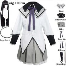 Anime Akemi Homura Cosplay Kostüm Kampf Uniform Strümpfe Akemi Homura Outfits