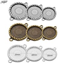 10pcs/lot DIY Handmade Bracelet Base Setting Connector 16/18/20mm Alloy Blank Tray For Jewelry Making Findings Accessories