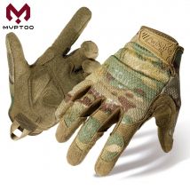 Guanti tattici TouchScreen Camouflage Paintball Tiro Airsoft Combattimento Caccia Guanto a dita intere antiurto Bicicletta Uomo Donna