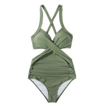 2025 New Sexy Cross Swimwear Women One Piece Swimsuit Female Push Up Bathing Suits Summer Beach Wear Swim Lady Bathers Monokini