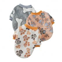 Haustier-Hundekleidung, Herbst und Winter, gemütlich, winddicht, Fleece, Welpen-Fußabdruck-Outfits für kleine, mittelgroße Hunde, Katzen, Teddy, Chihuahua-Kleidung