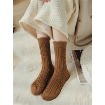 Warm Socks For Women New Solid Color Thick Autumn Winter Casual Wool Socks Female High Quality Cute Frilly Fashion Comfort Socks