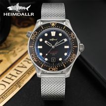 Heimdallr Uhr Titanium Master NTTD NH35 Automatische mechanische C3 Leuchtstahl Nylon Weiß Schwarz