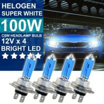 4 szt. Samochód H7 100W reflektory LED 12V 4500K intensywna biała żarówka reflektor do jazdy dziennej dzienna halogenowe światła przeciwmgielne ﻿uniwersalna