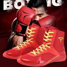 Neue Herren-Wrestling-und Box schuhe, hoch geschnittene, verschleiß feste, rutsch feste, atmungsaktive Herren-Wanderschuhe, umfassendes Training