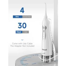 D52 Portable Cordless Water Flosser USB Rechargeable Water Jet Floss Tooth Pick 4 Jet Tip 300ml 3 Modes Teeth Clean for Travel