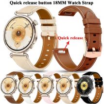 Leather Strap Button quick release 18mm Straps For huawei watch GT 6 GT5 GT4 41mm bracelet correa HUAWEI watch 5/GT5 Pro 42mm