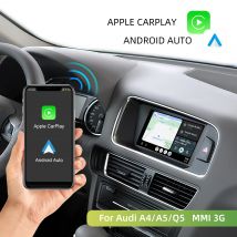 Ezonetronics OEM-Bildschirm-Upgrade-Decoderbox für Audi A4, A5, Q5 2008–2018, 6,5 Zoll/7 Zoll Bildschirm, MMI 3G mit CarPlay und Android